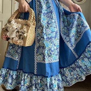 SOLD Vintage 1970s blue gunne sax style prairie skirt 🪽